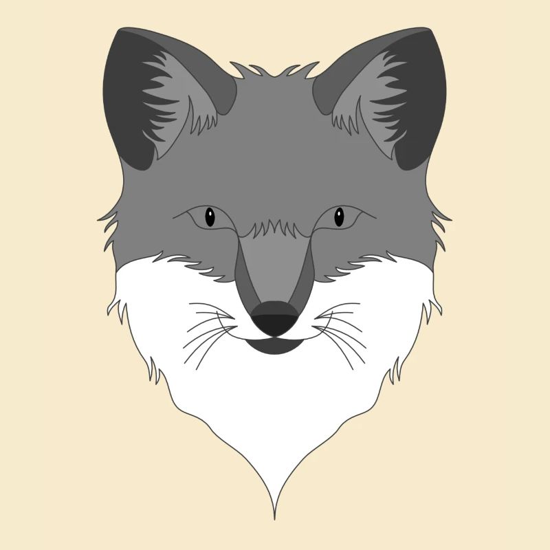 Fuchs Waldtier Design mit Tierkopf