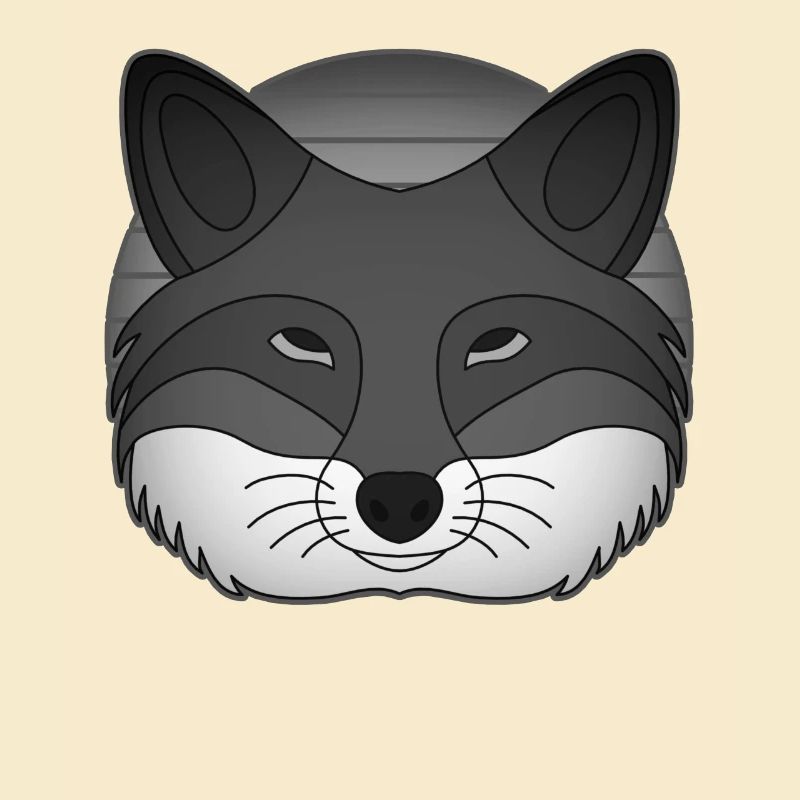 Fuchs Waldtier Design mit Tierkopf