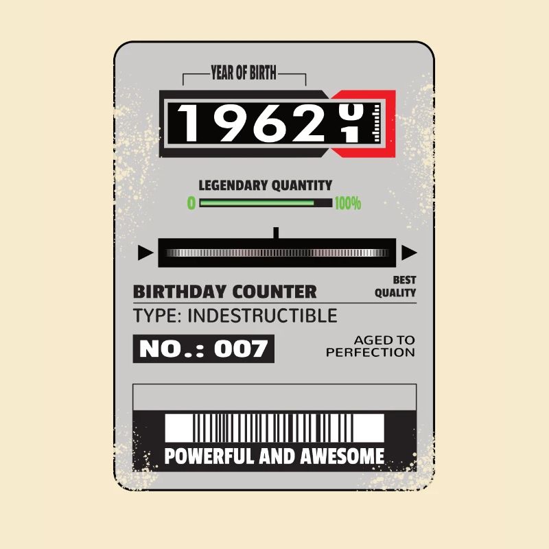 Three-phase meter birthday 1962 Gift 60 years