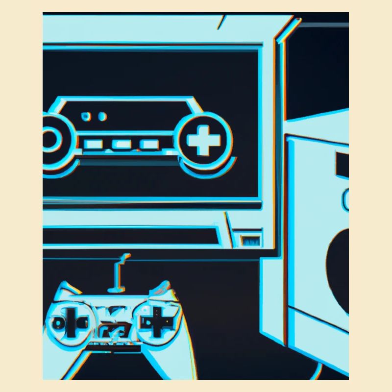 Vaporwave Aesthetic Gaming Console Controller