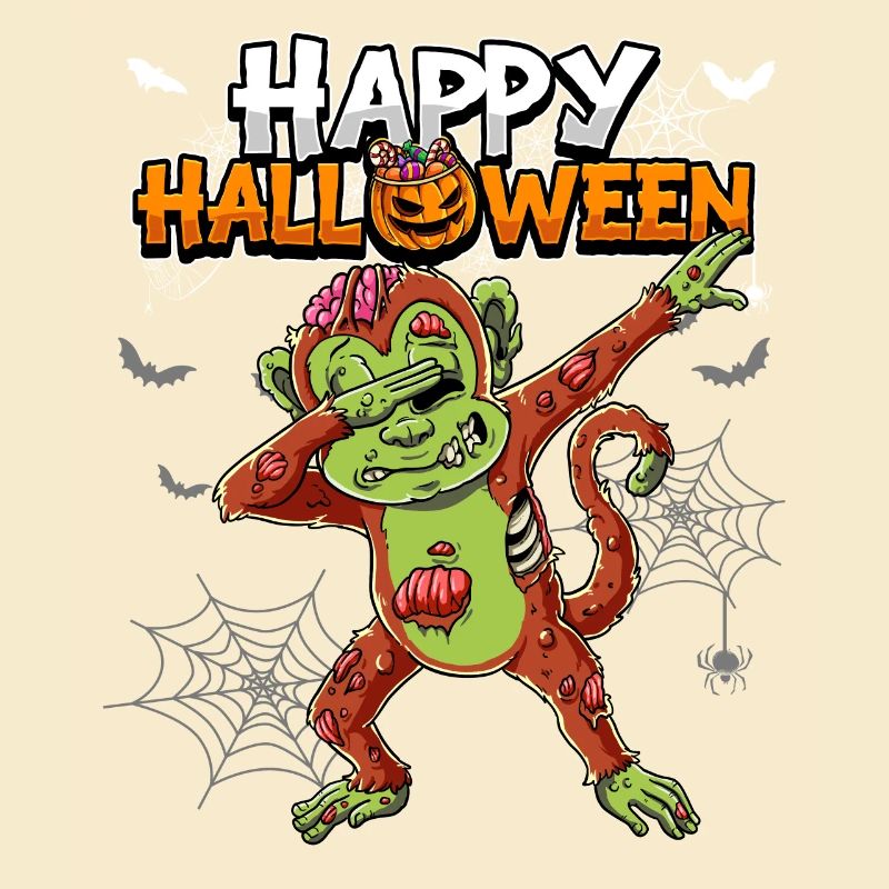Halloween Monkey Zombie
