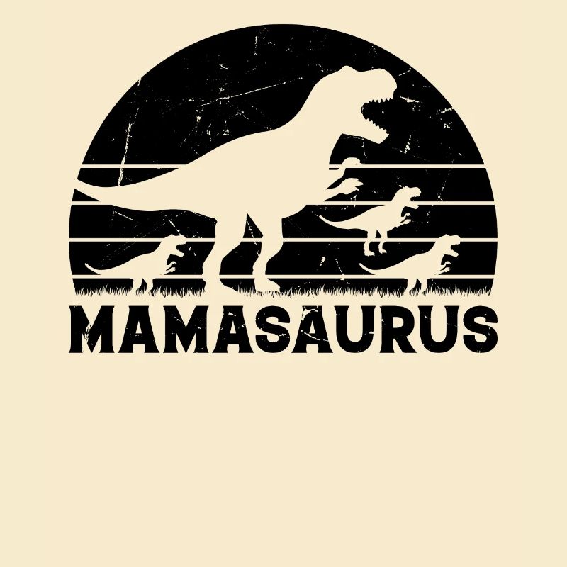 Mamasaurus Rex Dinosaur Triplet Dino - Mom with th