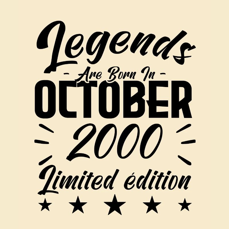 LEGENDS ARE BORN IN OCTOBER 2000- anniversary gift