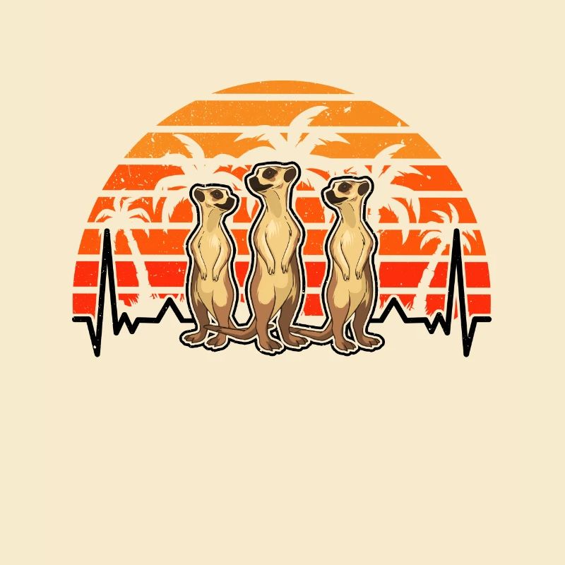 Suricate Heartbeat Rétro Suricate