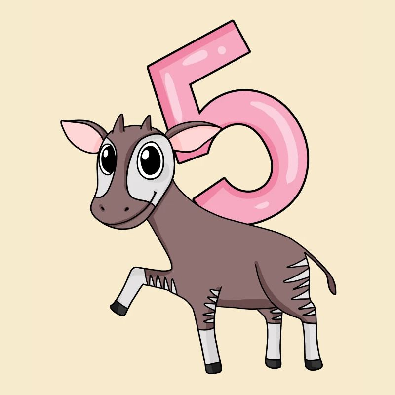 Mädchen 5 Jahre alt Okapi 5. Geburtstag Geschenk