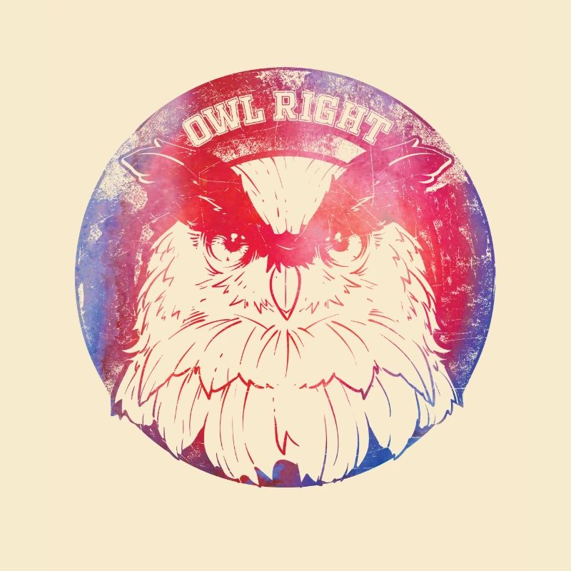Owl Right Alright Eule Wortspiel