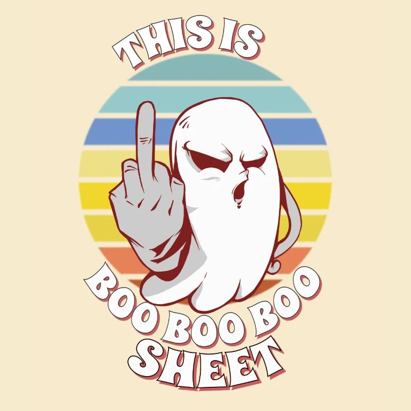 C’est Boo Boo Sheet Retro Funny Ghost Halloween