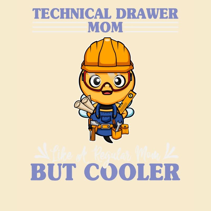 Dessinateur technique Maman comme une maman régulière mais plus cool