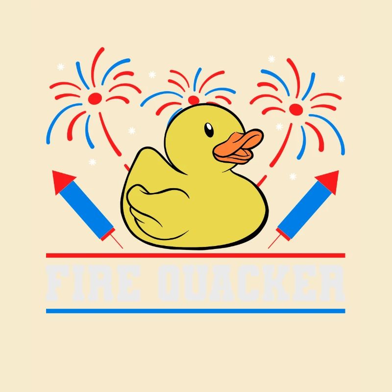 Fire Quacker Rubber Duck 4th Of July Firework