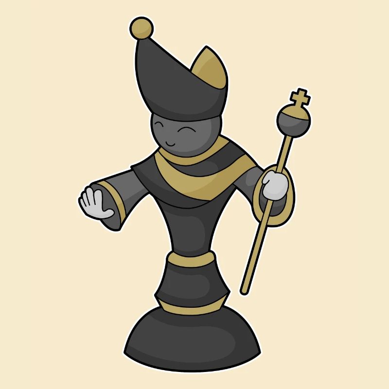 Schachfigur Läufer Stab Schach