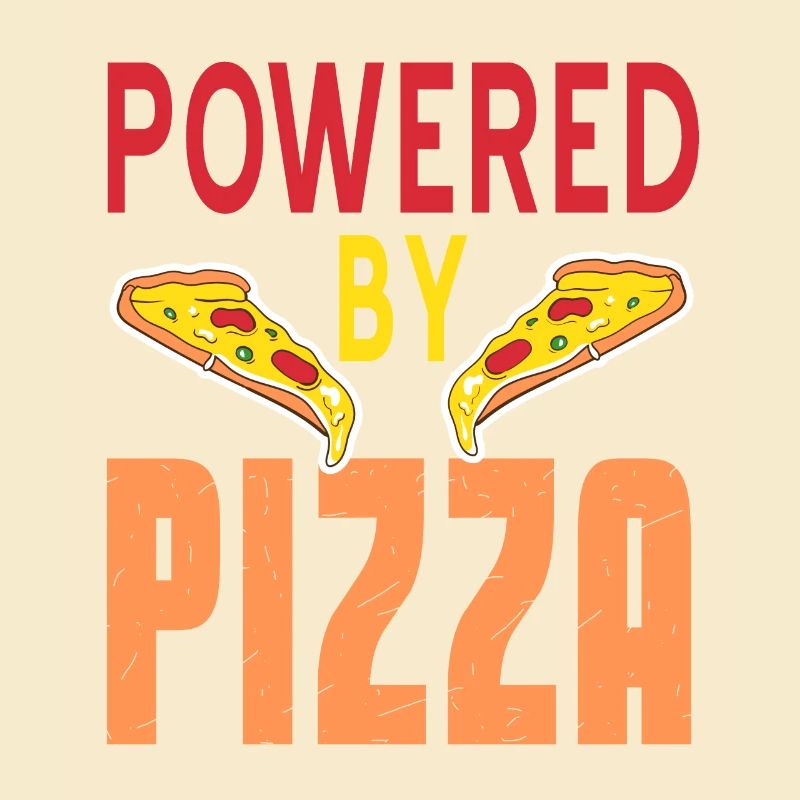 Propulsé par PIZZA Retro Pizza Lover Designs