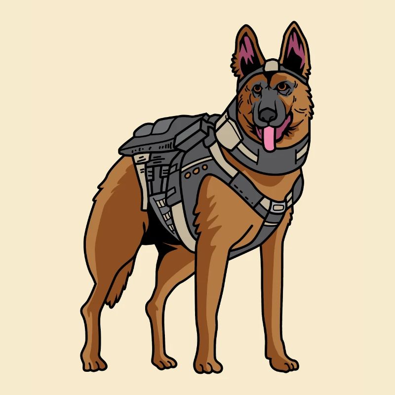 Polizeihund Polizist oder Polizist Gift