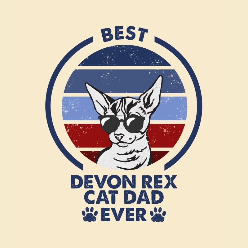 Cat Dad - Devon Rex Cat