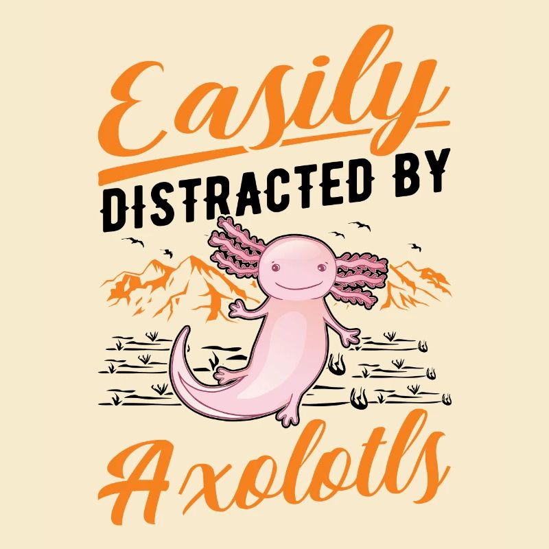 Easily distracted by Axolotl's tailed amphibian