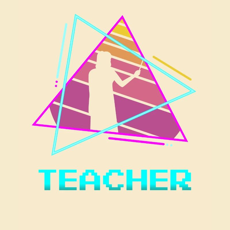 Retro Teacher Professor Teaching