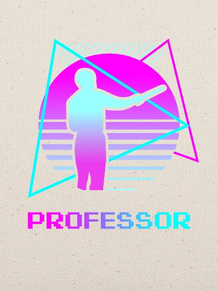 Retro Professor University Teaching