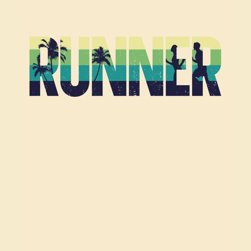 Running Runner Half Marathon Retro