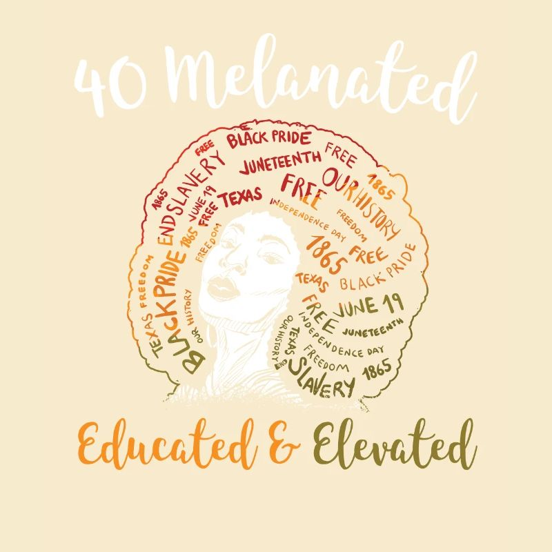 40 Melanated Educated Elevated Juneteenth