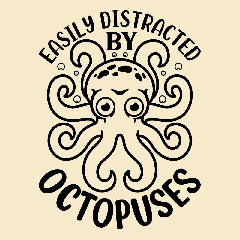 Kraken Octopus - Easily Distracted By Octopuses