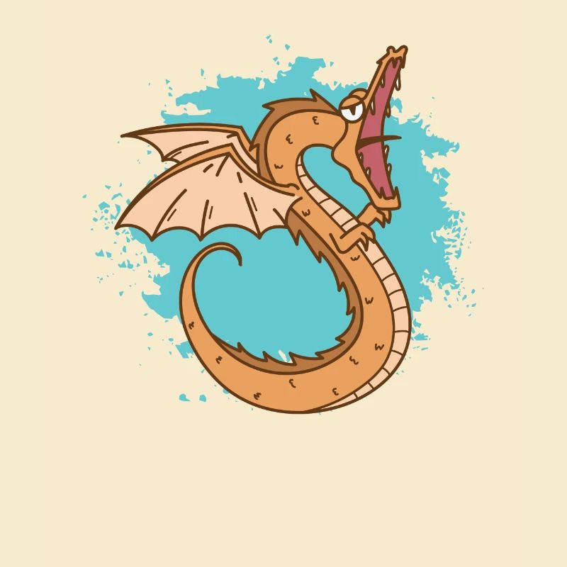 Dragon snake with open mouth