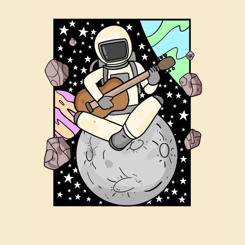 Astronaut plays guitar in space