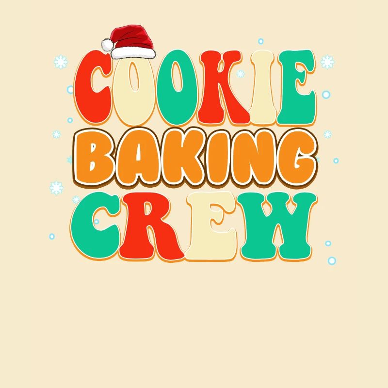 Équipe de cuisson de biscuits de Noël de couleur vintage