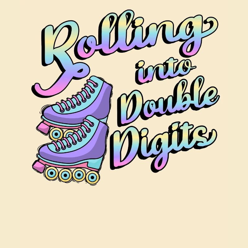 Rolling Into 10 Double Digits Floral Skaters 10.