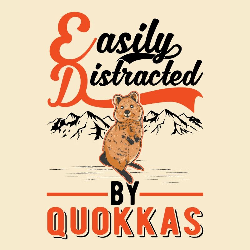 Facilement distrait par le kangourou à queue courte de Quokka
