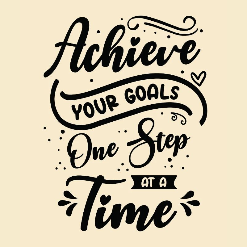 Typographie d’objectif La vie cite un message positif