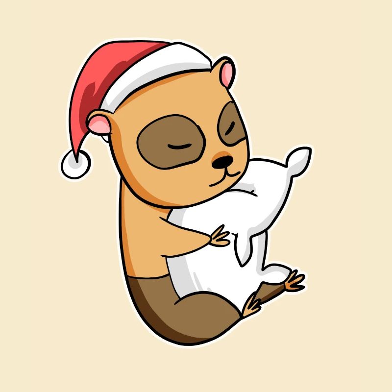 Squirrel Christmas Sleep