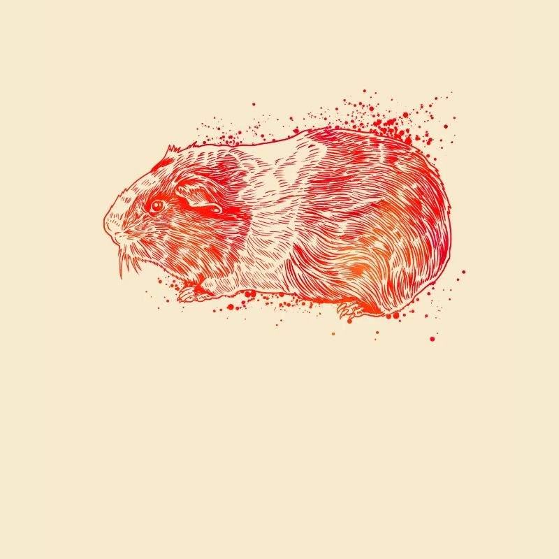 Dessin coloré d’un cochon d’Inde