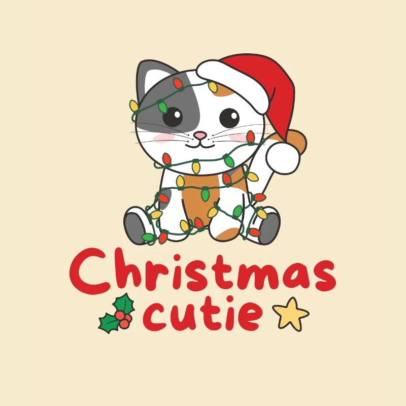 Chat de Noël Chats Mignon de Noël