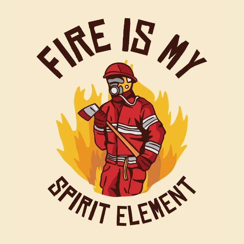 Élément de feu Pompier Pompier