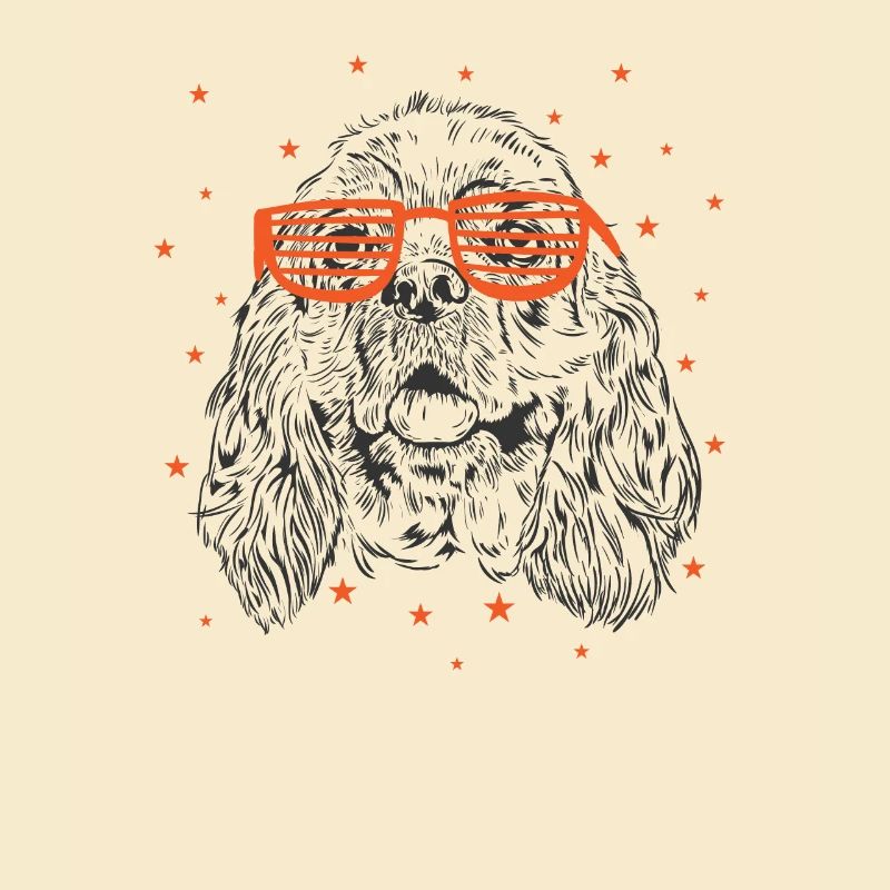 Cocker spaniel with cool sunglasses