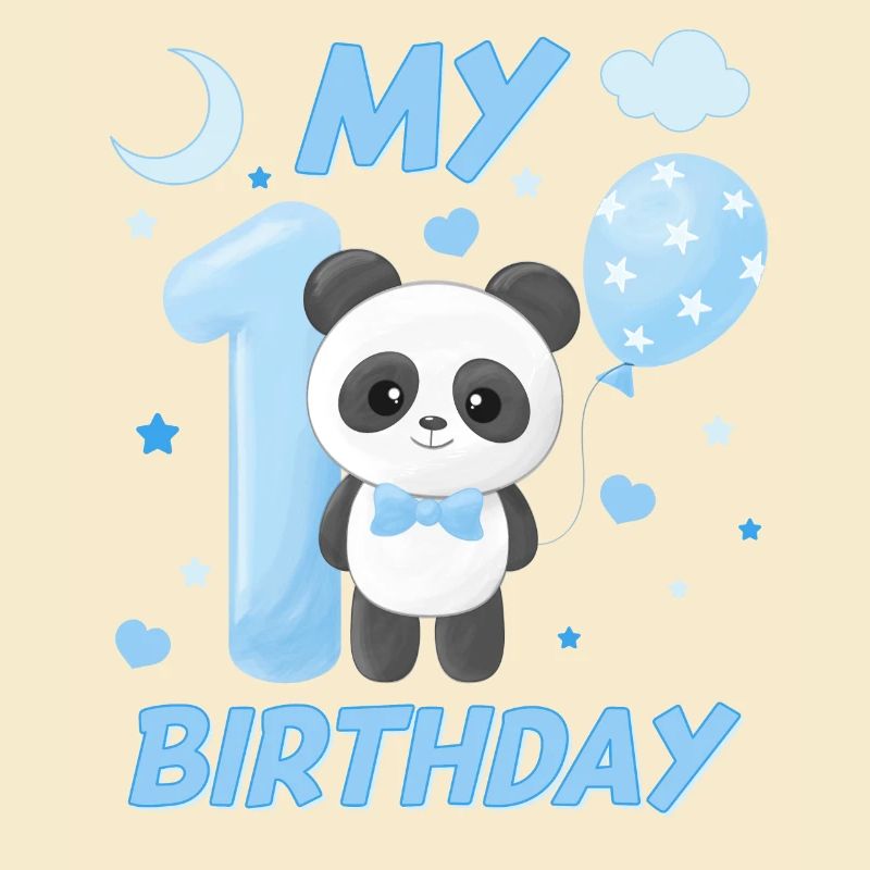 First Children's Birthday Boys Panda Gift Idea
