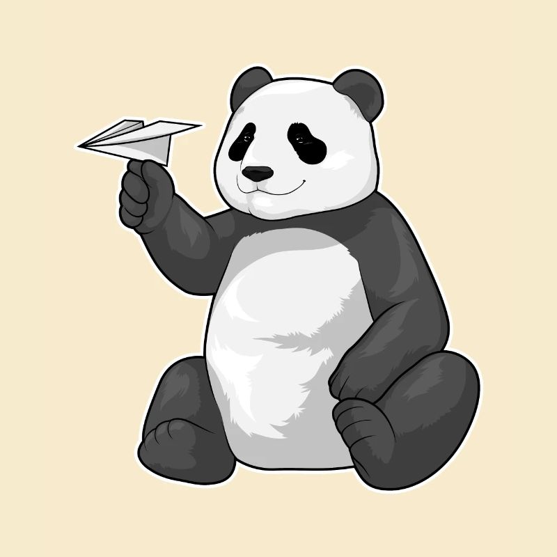 Panda Papierflieger