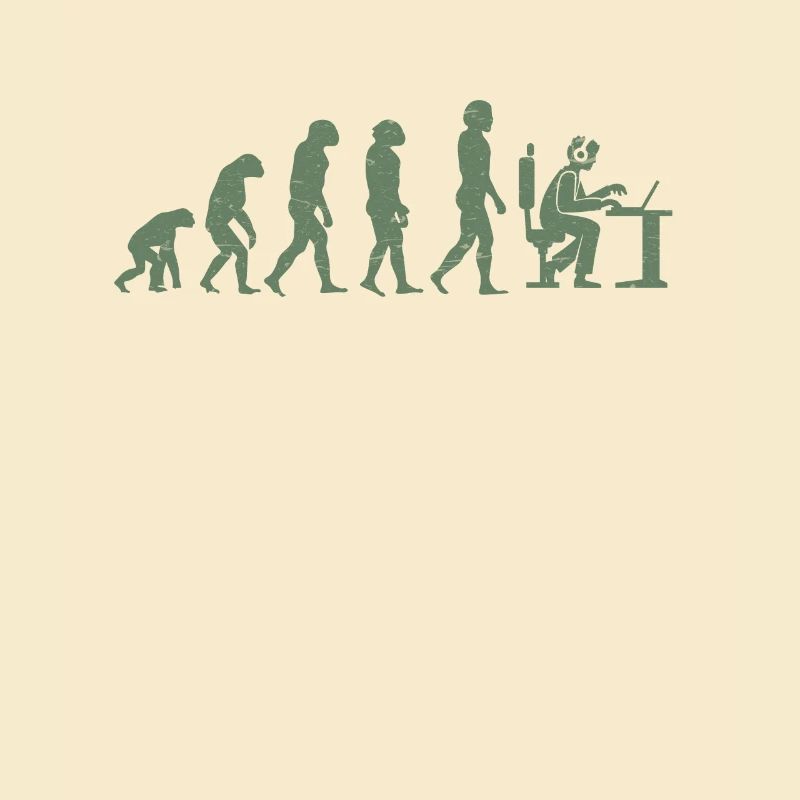 Évolution du Gamer Zocker Nerd Geek Progamer