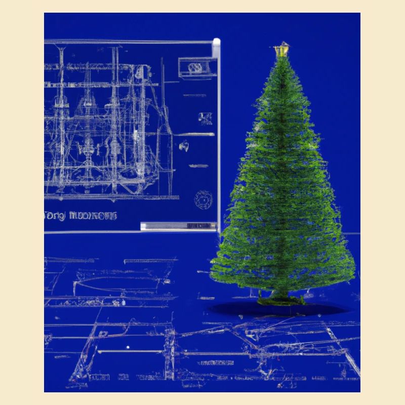 Weihnachten Weihnachtsbaum Schematic Blaupause