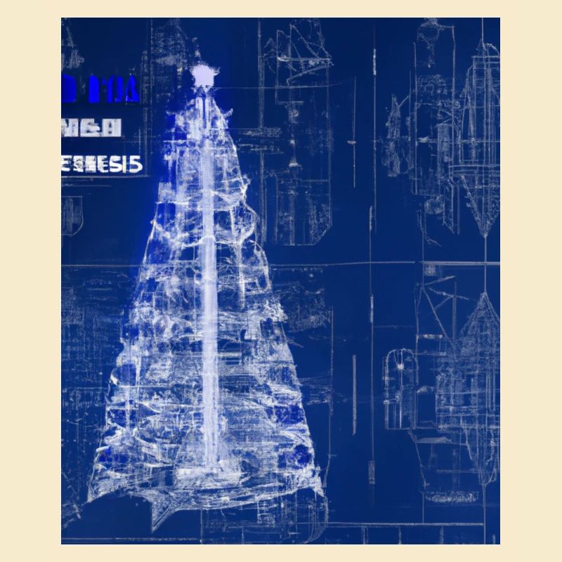 Weihnachten Weihnachtsbaum Schematic Blaupause
