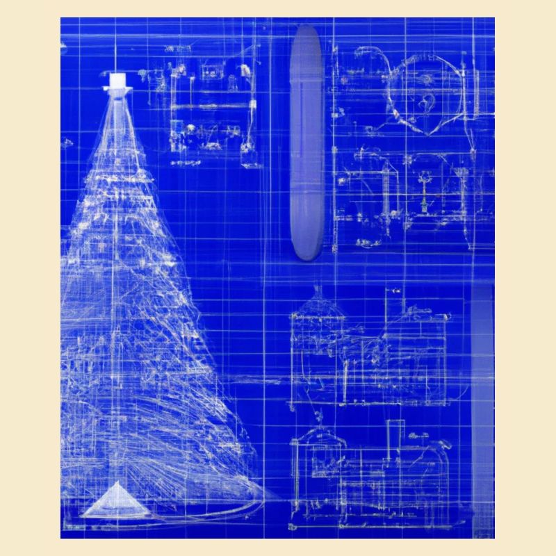 Weihnachten Weihnachtsbaum Schematic Blaupause