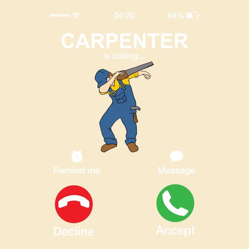 Carpenter appelle Dabber Dab drôle de menuisier