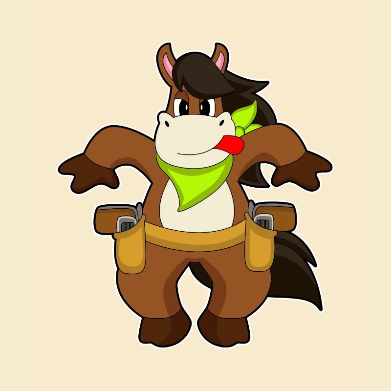 Pferd Cowboy Pistole