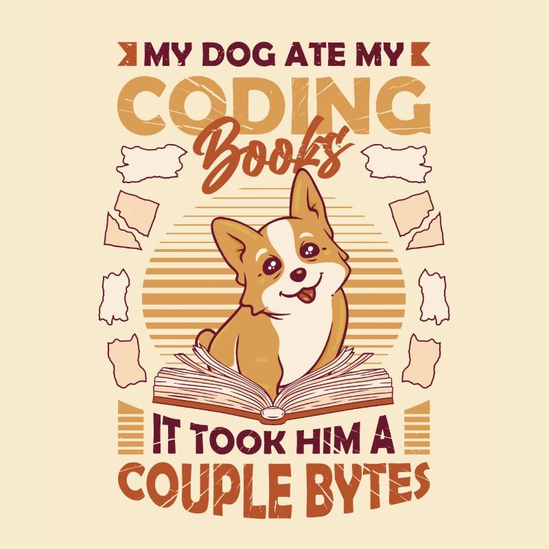 Dog Bytes Code Computer Joke Programmation
