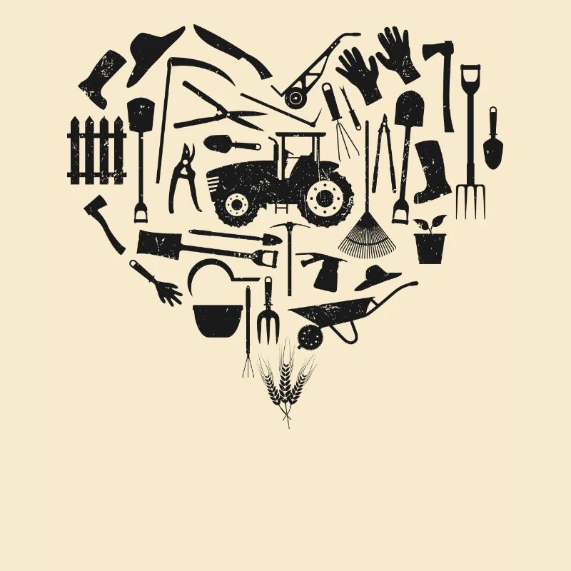 Farming Farmer Heart Tractor