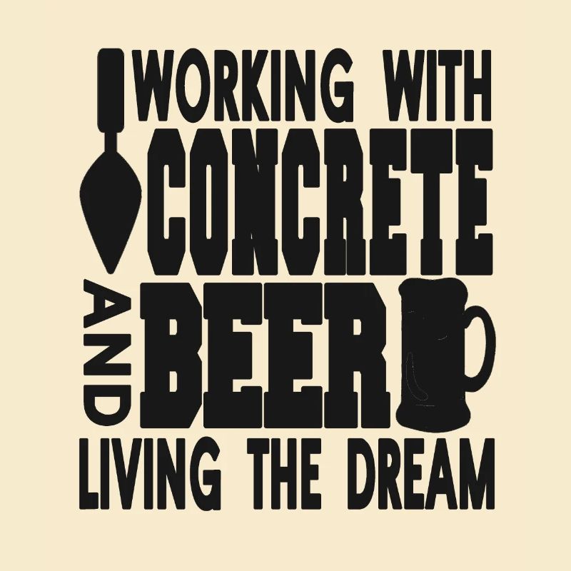 Concrete construction design for construction workers and construction site