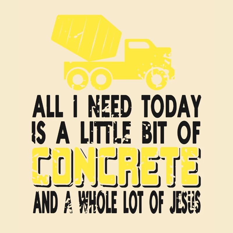 Concrete construction design for construction workers and construction site