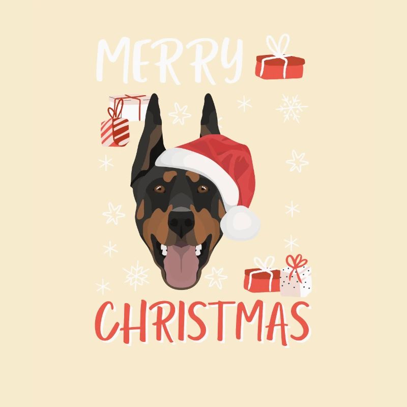 Doberman Joyeux Noël