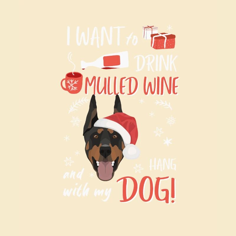 Doberman mulled wine Christmas