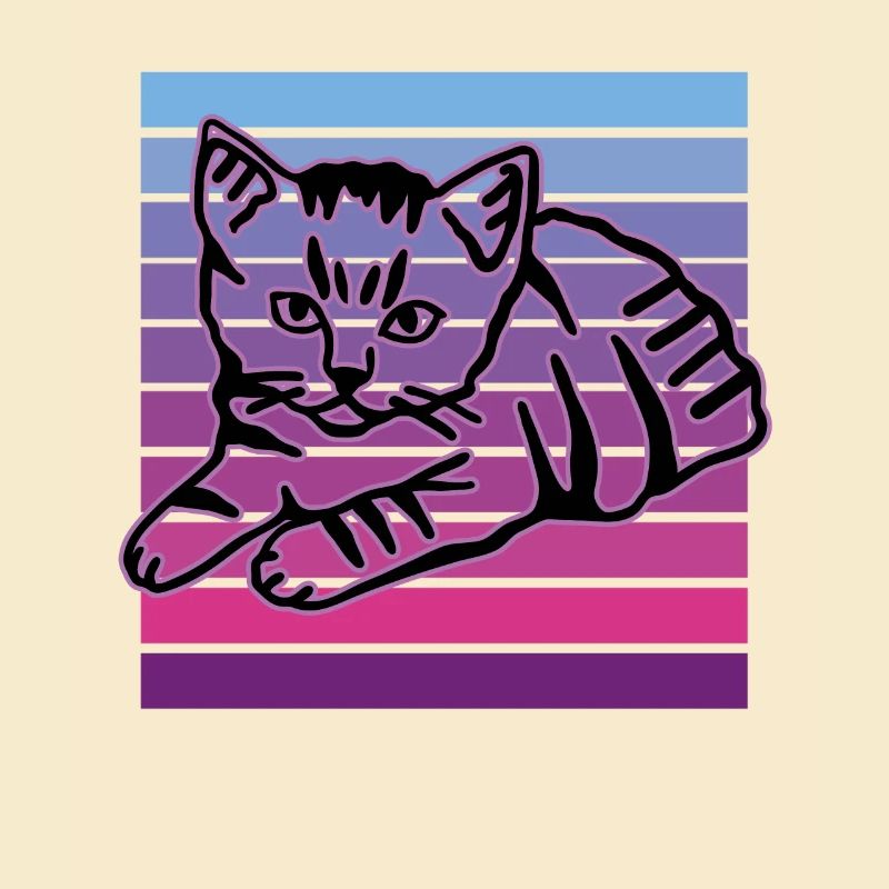 Chat rétro graphique chat pour les propriétaires de chats