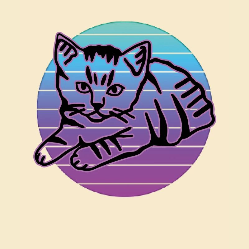 Chat rétro graphique chat pour les propriétaires de chats